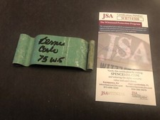 JSA Bernie Carbo 75 World Champ Signed Piece Green Monster Wall Fenway Park 508