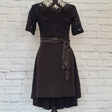 Black Lace Drop Length Dress *see measurements