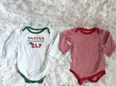 Unisex Baby Christmas Bodysuit Bundle 6-9 Months