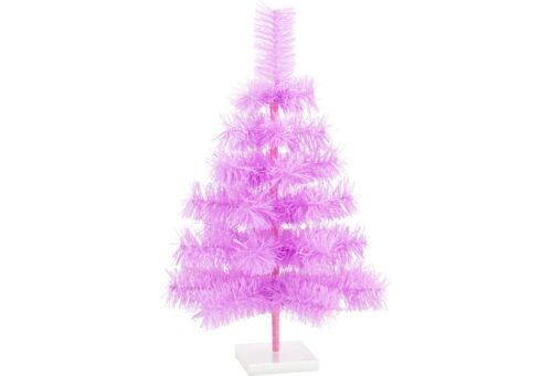 Lavender Tinsel Christmas Tree, Stand Included Folding Wire Branches - Picture 16 of 21