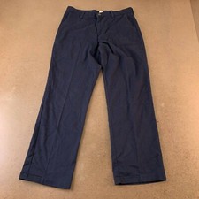 St. John's Bay Mens Straight Leg Pants Blue Stretch Flat Front 30 x 30 New
