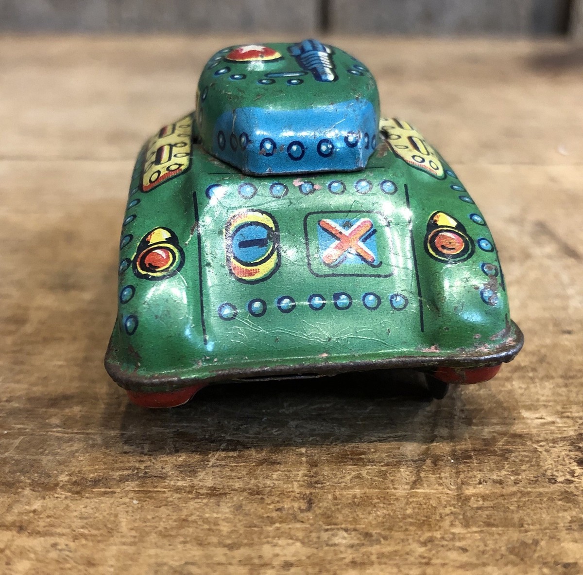 Vintage SUZUKI Japan Tin Litho Military Army Tank Friction Toy | eBay
