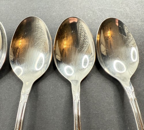 Oneida STRATHMORE Deluxe Set di 6 Cucchiai da Zuppa Place/Ovali 6 7/8" Acciaio Inox - Foto 4 di 12