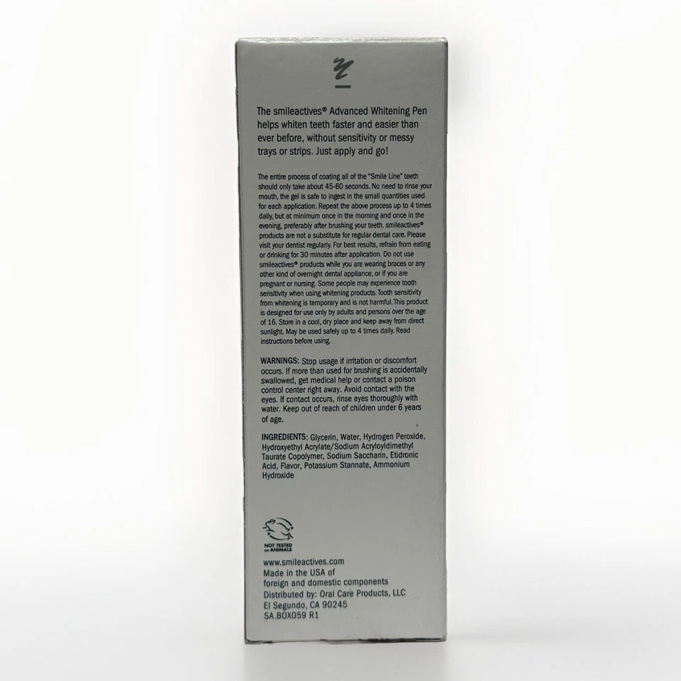 (2) Smileactives Advanced Whitening Pen Peppermint Bark Stick 0.11 oz New in Box - Image 2 of 3