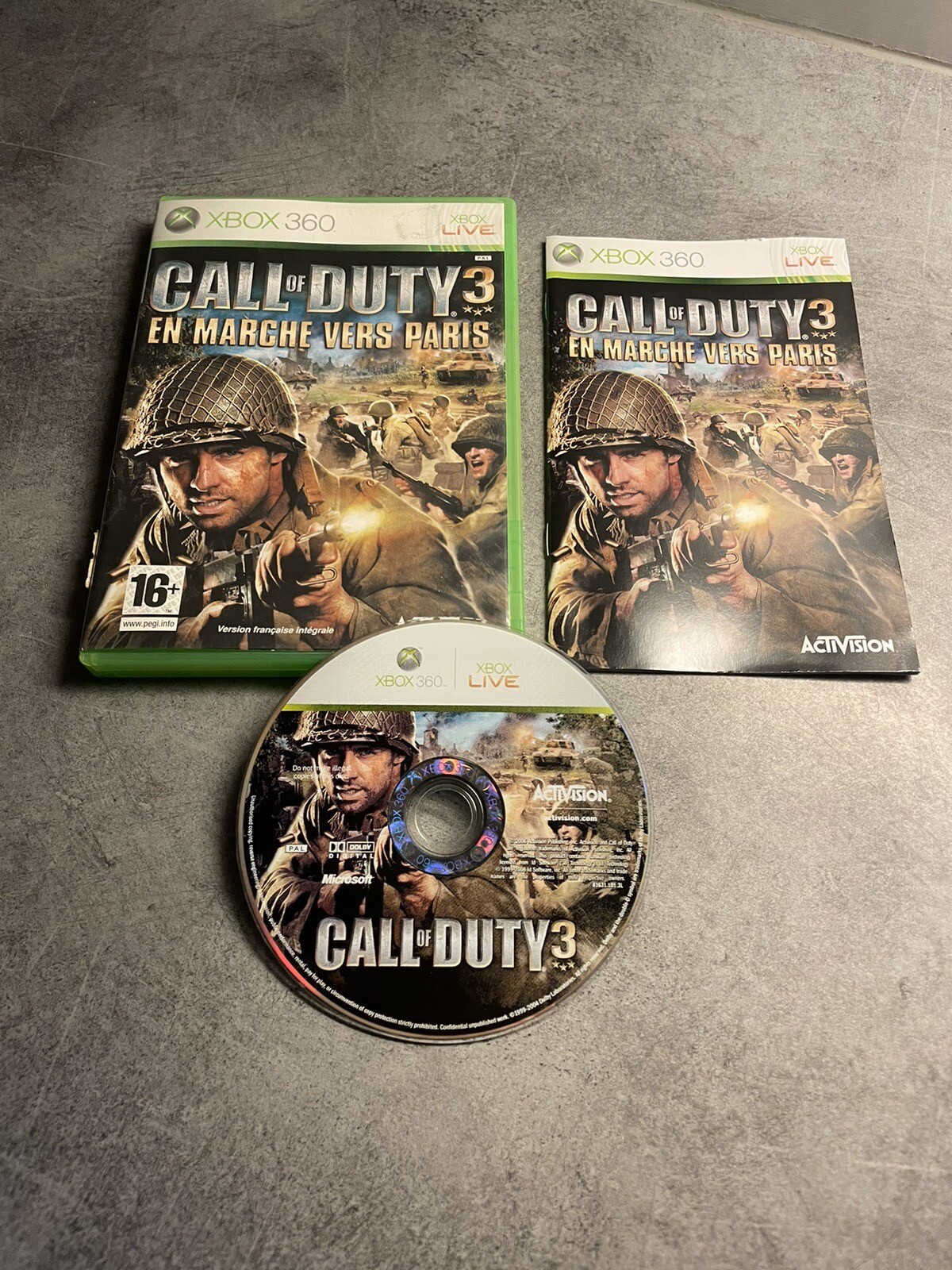 Call Of Duty 3 En Marche Vers Paris Xbox 360 Très Bon État