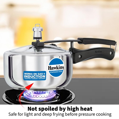 Hawkins B25 Pressure Cooker 2 Litre Silver - Picture 4 of 12