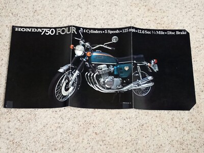 Vtg 1969 1970 HONDA CB750 FOUR MOTORCYCLE SALES BROCHURE Original