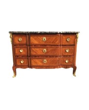 RARE Of The Period Louis XV Kingwood & Ormolu Commode w/ Original Marble Top