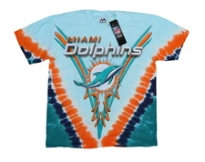 NFL Team Apparel Liquid Blue V-Dye Crew Neck Men's T-Shirt NWT Pick Team/Size