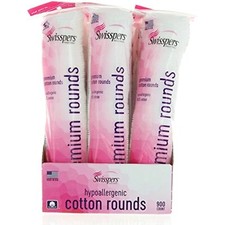 Swisspers Premium Hypoallergenic Cotton Rounds, 900 Count