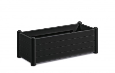 XL Pflanzkasten Blumenkasten Pflanzbox Pflanzkübel Kunststoff Anthrazit 100 cm