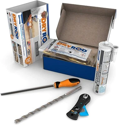 Dryrod Damp Proofing Rods DPC Kit – Rising Damp Wall Treatment, BBA Approved