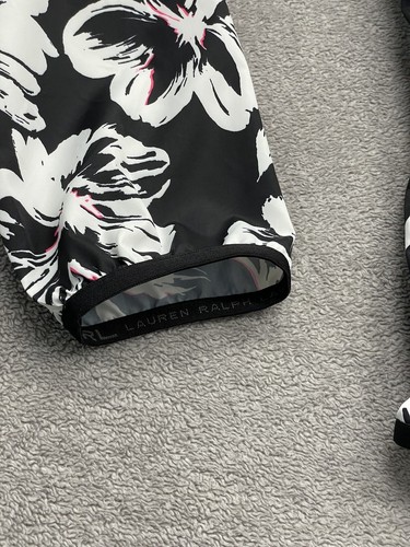 Ralph Lauren Jacket Womens XL Active Lightweight Windbreaker Floral Black White - Picture 11 of 14