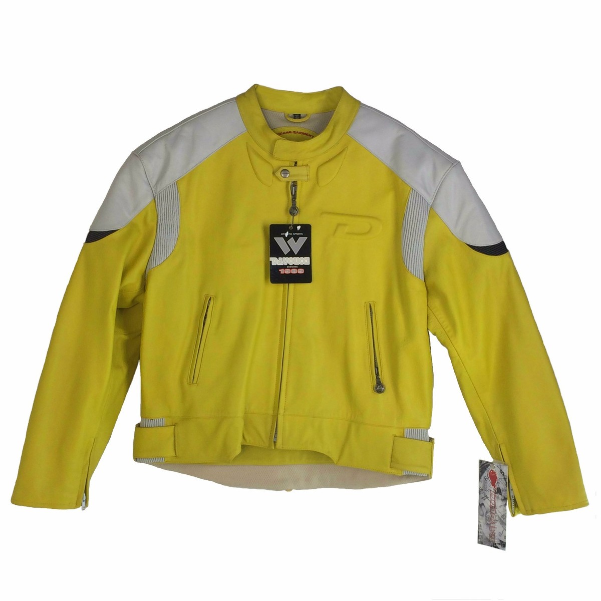 DAVOUCCI レザージャケット Vintage Rare Davoucci Racing Motorcycle Team 89 Varsity