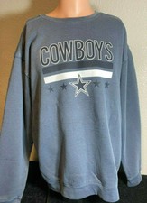 Dallas Cowboys / Mens / Denim Color / L/S Pullover Sweatshirt / NWT/ Reg 50