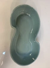 Haeger Pottery Oblong Dish USA, blue, 10.25”