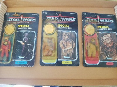 Star Wars Vintage Kenner Action Figures with collectors coins Lot of 3 | eBay