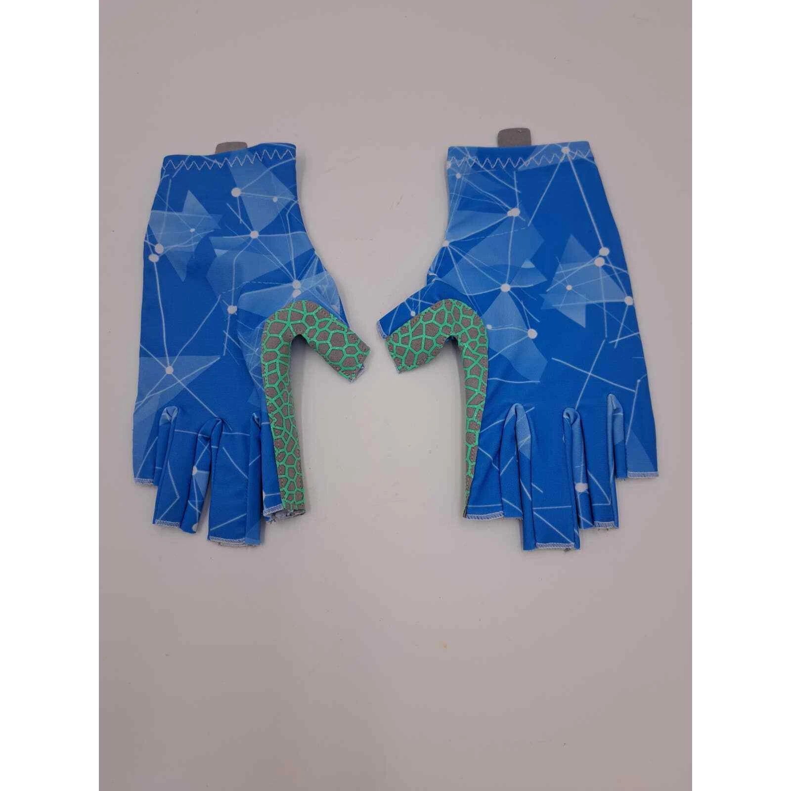 Savior Outdoor Fishing lightweight Breathable Lycra UV protection gloves Large