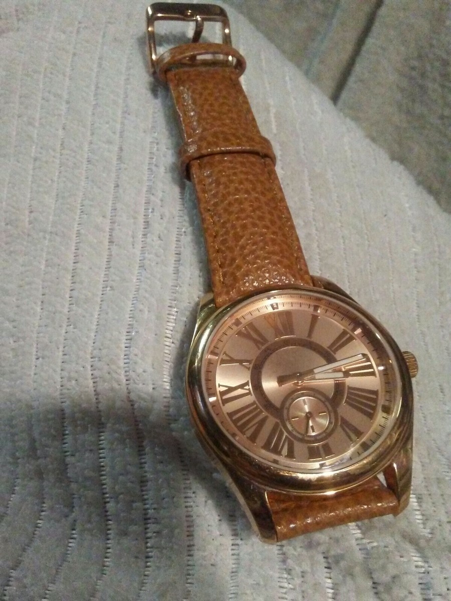 Bronzo Italia Rare Low 2nd Hand Pebble Cowhide Strap Watch 