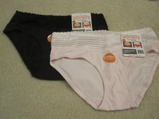 Warners ladies panties hipster cotton lace size 5 S  #RU1091P  2 pair  new tags