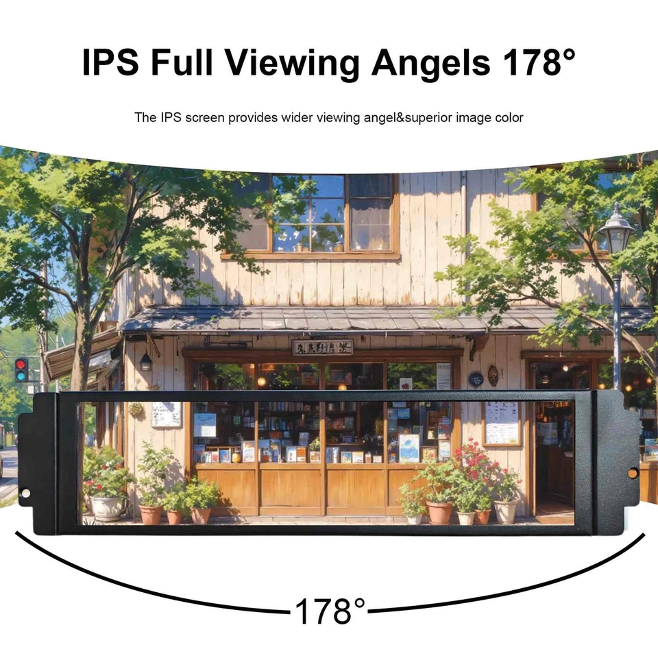 9.1inch 1920462 Bar LCD Secondary LCD Monitor CPU GPU For JONSBO D32 And Pro - Image 3 of 4
