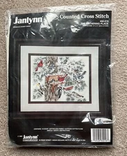 Janlynn Counted Cross Stitch Kit #80-216 The Gathering Place Winter Birds Scene