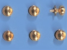 Dolls House Miniature 1 12th Scale 5mm Gold Coloured Door Knobs