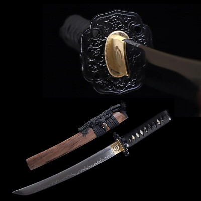 20'' Katana Tanto Short Sword Clay Tempered T10 Real Hamon Samurai Sword Sharp