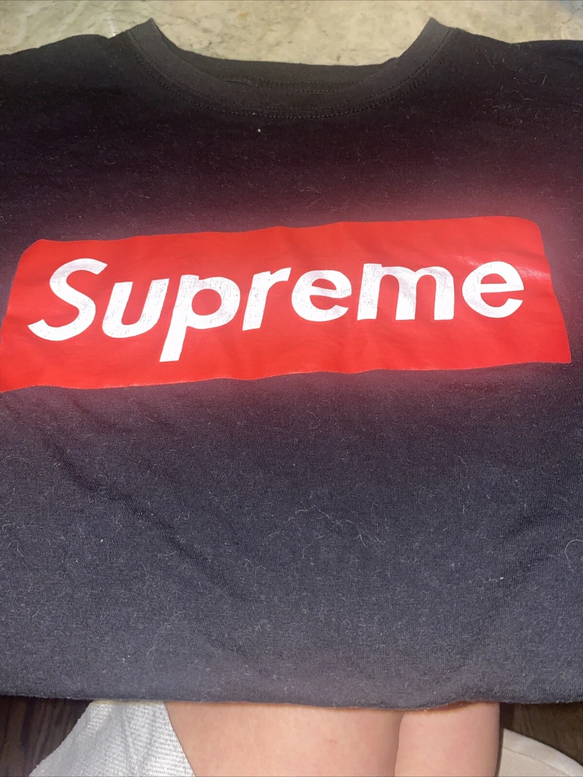 T shirt noir logo Supreme Box M