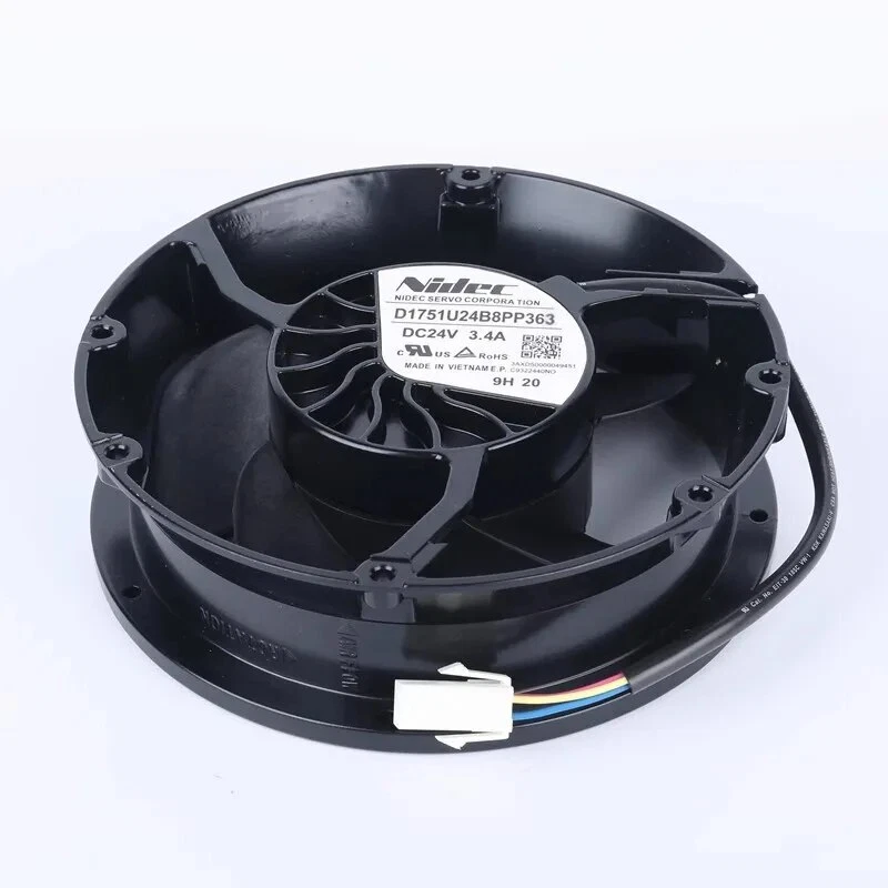 NIDEC D1751U24B8PP363 DC24V 3.4A 172*150*51mm ABB ACS880 4-wire cooling fan - Image 4 of 4