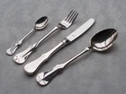 *RARE* Robbe & Berking Vintage Copenhagen 4 Piece Dinner Set in 150 Silver Edition