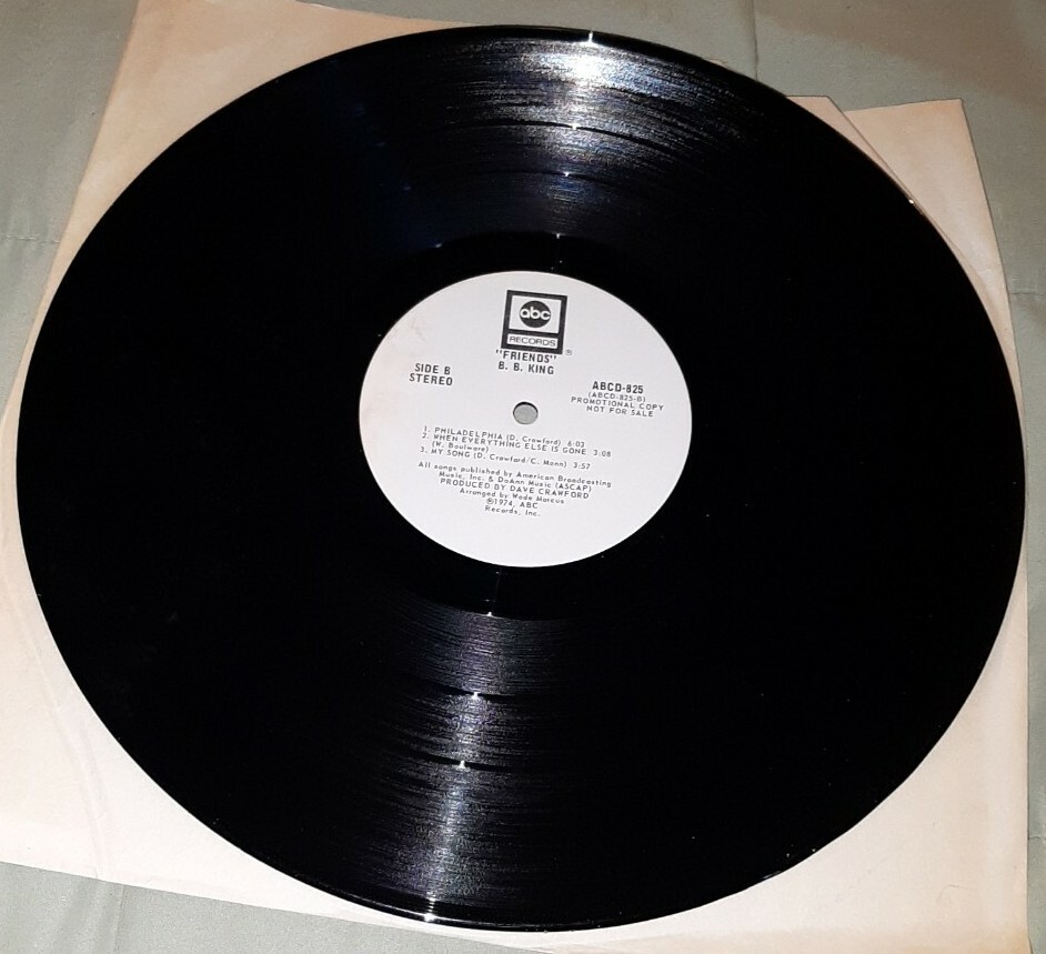 B.B. King WLP promo LP Friends 1974 ABC ABCD-825 EX RECORD ONLY NO