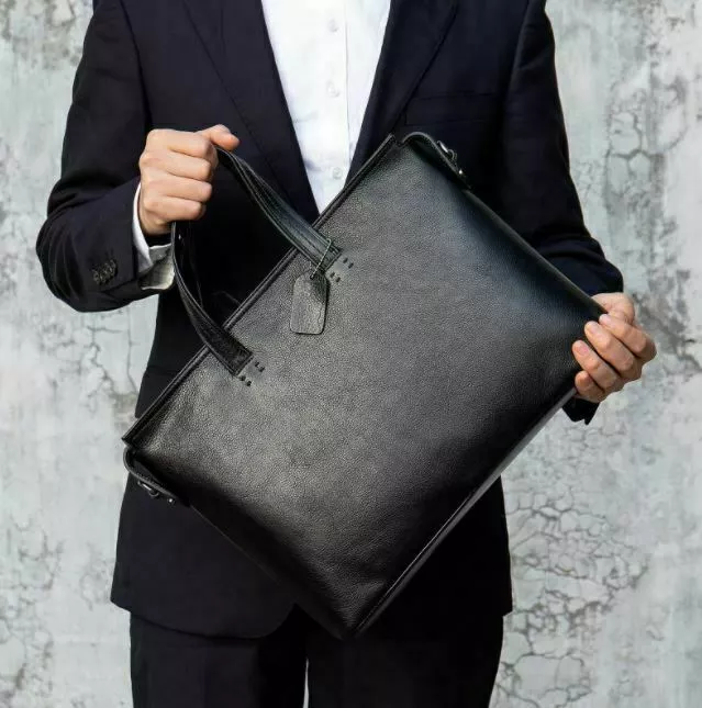 Genuine leather cheap business bags