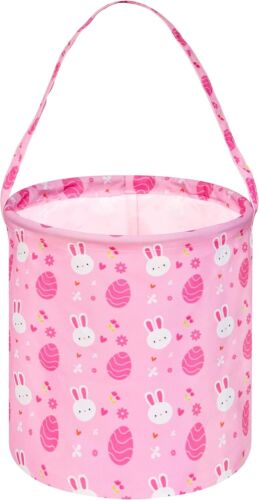 Happy Easter Eggs Storage Basket Gift Buuny Basket Collapsible Storage Bins with