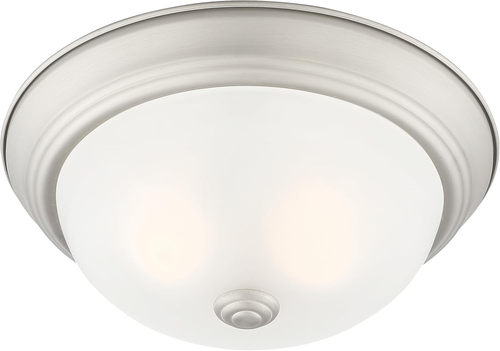 2-Light Flush Mount Ceiling Light, 11 Inch Lighting Fixture for Kitchen, Bedroom - Picture 8 of 12