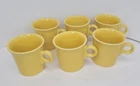 Fiesta Sunflower Yellow Mug Coffee Tea W/ Tom & Jerry Ring Handle Lot Of 6 HLC