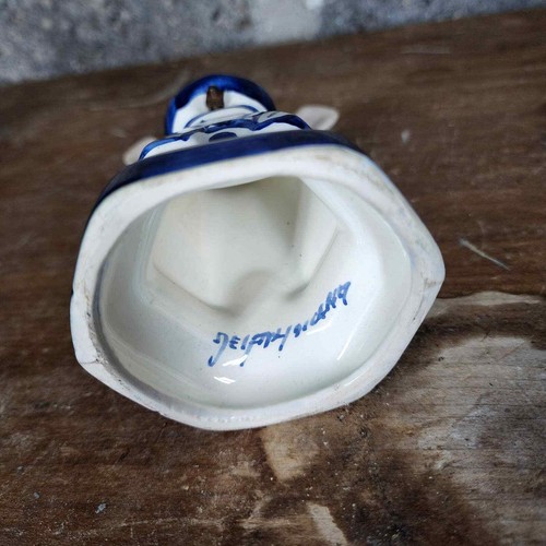 DELFT Holland Windmill Music Box Blue White Moving Blades Ceramic 6 in - 第 5/5 張圖片