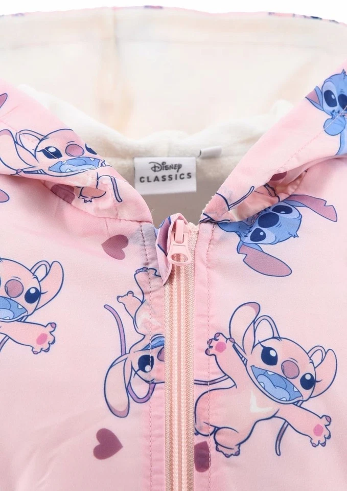 Girls Disney Lilo and Stitch Raincoat HY10179 Hooded Jacket - Image 3 of 3