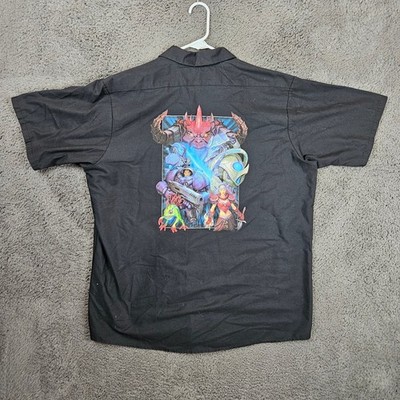 Blizzard Entertainment Development Team Red Kap Work Shirt Mens XL Black Graphic