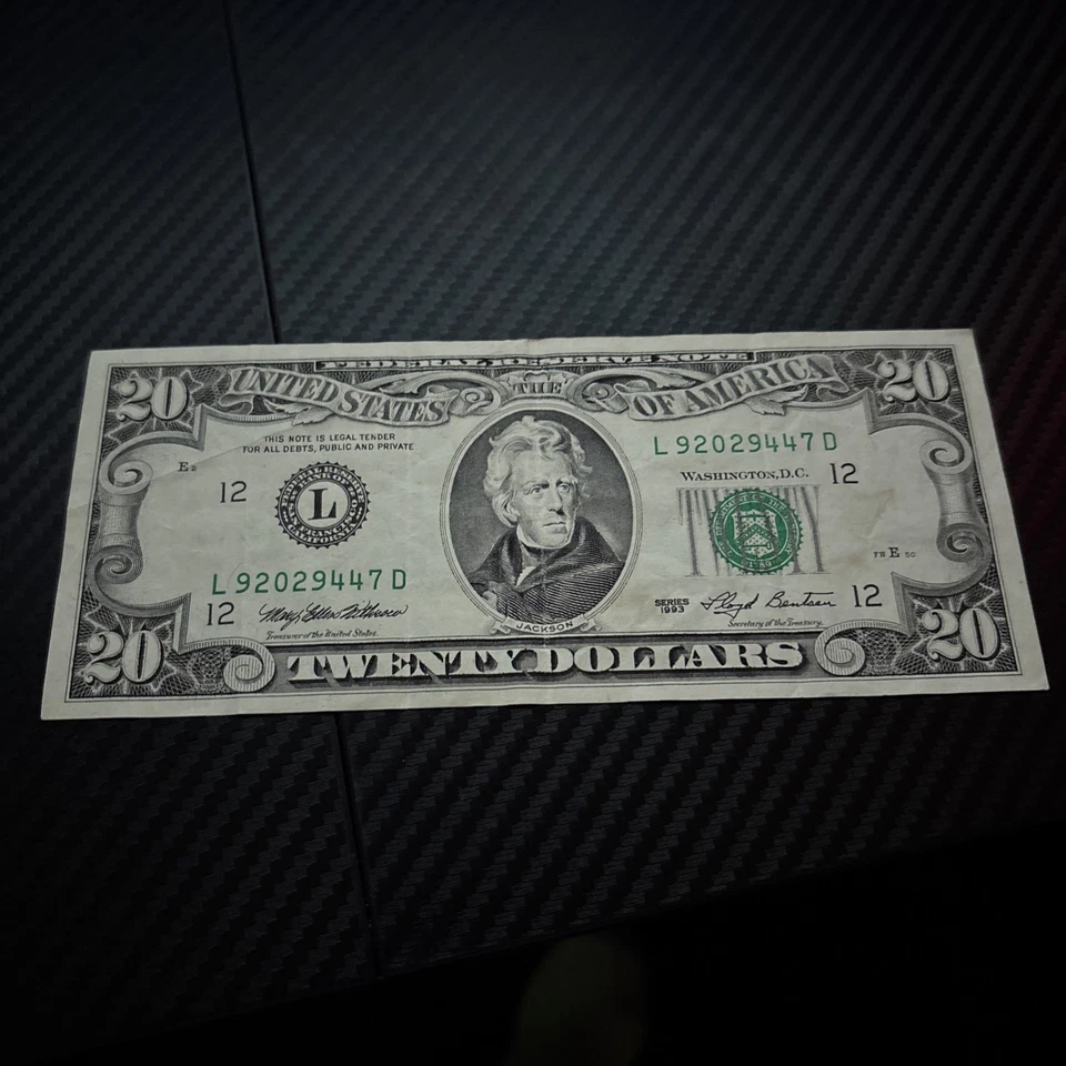 1993 Twenty Dollars United States L Series - Image 3 of 3