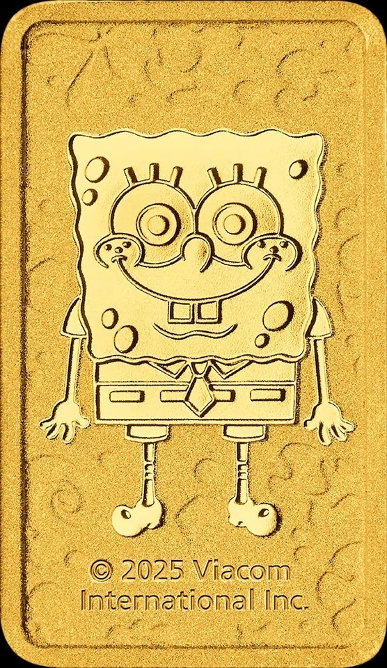 1g Goldbarren SpongeBob Schwammkopf Squarepants (Auflage: nur 5.000) 999,9 fein - Bild 4 von 4