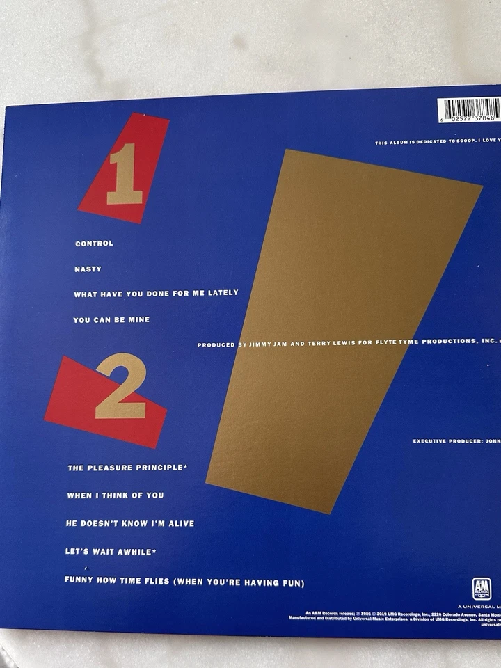 Janet Jackson Control Vinyl LP Record Album 1986 A&M Records - Image 3 of 4