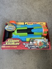 NEW Super Soaker Aqua Shock Sneak Attack Blue Green NOS Water Gun Toys Outdoor