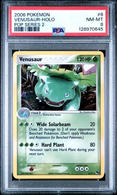 PSA 8 2006 POKEMON POP SERIES 2 #6 VENUSAUR-HOLO POP SERIES 2