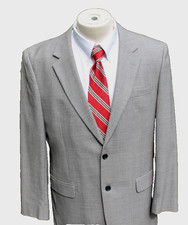 Jos. A. Bank Mens Gray Wool Classic Fit Pleated 2 Pc Suit 44L Jacket 36x31 Pant