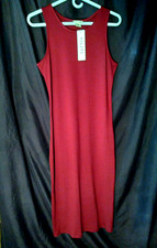 NWT Yelete Versatile Party or Work Dress, Burgundy, Calf Length, sz L