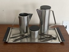 MODERNISTA Mid-Century Servizio da Caffè e Tè con Vassoio MODERNO Inox Argentina