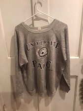 Vintage Universite de Paris Sorbonne Crewneck Sweatshirt Unisex 1980s XL L