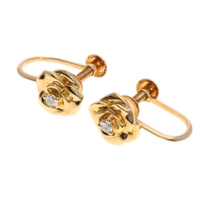 PIAGET  Rose Diamond Earring K18 Pink Gold  Ladies [Used]
