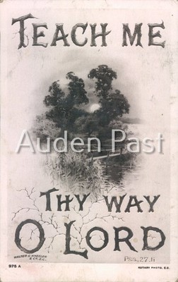 1906 Drehfoto RPPC Lehre mich deinen Weg o Herr Psalm 27:11 Landschaft Postkarte